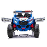 MYTS Kids 12V Police UTV Buggy Electric Rideon - Blue
