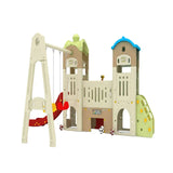 MYTS Kids Castle Swing And Slide Playset With Playhouse