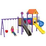 MYTS Kids Discovery Playland With 3 Swings & 2 Slides