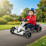 MYTS Kids Dual Motor Electric Go Kart 12V - White
