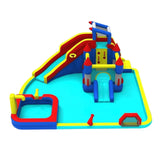 MYTS Kids Giant Inflatable Castle Water Park With Double Slide, Splash Pool And Climbing Wall