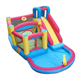 MYTS Kids Inflatable Bouncy Castle With Water Slide And Splash Pool - Carnival