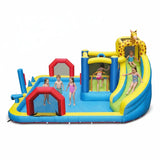MYTS Kids Inflatable Water Slide And Bouncy Castle With Splash Pool - Giraffe