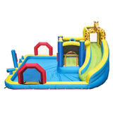 MYTS Kids Inflatable Water Slide And Bouncy Castle With Splash Pool - Giraffe
