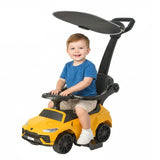 MYTS Kids Lamborghini Urus Licensed Ride-On Push Car With Canopy - Yellow