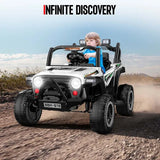MYTS Kids Mountain Jeep Style Ride-on Car 12V - White