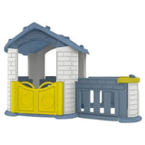 MYTS Kids Plastic Playhouse With Fence - Blue