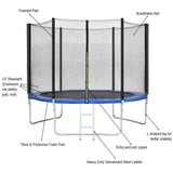 MYTS Kids Trampoline Round 10 Feet For Outdoor