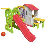 MYTS Korean Playhouse Game With Swing Slide & Table Chair - Red