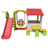 MYTS Korean Playhouse Game With Swing Slide & Table Chair - Red
