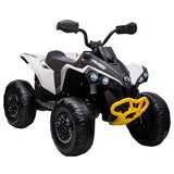 MYTS Licensed ATV 4 Wheeler Electric Quad Bike - White