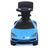 MYTS Licensed Lamborghini Boys Push Car With Handle - Blue