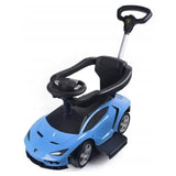 MYTS Licensed Lamborghini Boys Push Car With Handle - Blue