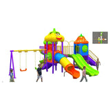 MYTS Mega Fiesta Playground Kid Swing And Tubular Slides