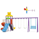 MYTS Mega Play Zone With 3 Swings, 2 Slides & Dual Swing
