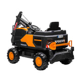 MYTS Mini Volvo Electric Wheeled Ride-On Excavator 12V - Orange