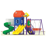 MYTS Playcentre With Slide & Double Swings - Assorted