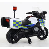 MYTS Police Kids Electric Motorcycle 6V - White