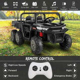 MYTS Power Pickup Adventure Ride On Truck With 6 Wheels - Black