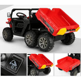 MYTS Power Pickup Adventure Ride On Truck With 6 Wheels - Red