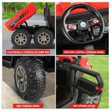 MYTS Power Pickup Adventure Ride On Truck With 6 Wheels - Red