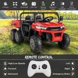MYTS Power Pickup Adventure Ride On Truck With 6 Wheels - Red