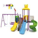 MYTS Premium Outdoor Play With 1 Swing, 3 Slides & Dual Swing