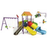MYTS Premium Outdoor Play With 3 Swings & 3 Slides