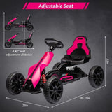 MYTS Racing Adventure Pedal Go Kart Car - Pink