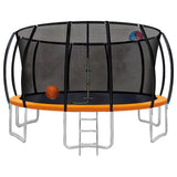 MYTS Trampoline With Basket Ball Hoop 14ft - Orange