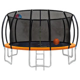MYTS Trampoline With Basket Ball Hoop 14ft - Orange