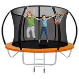 MYTS Trampoline With Basket Ball Hoop 8ft - Orange