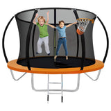 MYTS Trampoline With Basket Ball Hoop - Orange - 6ft