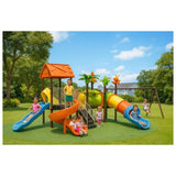 MYTS Unique Mega Play Zone With 3 Swings & 4 Slides