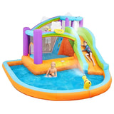 MYTS Water Fun Inflatable Playhouse With Slide And Splash Pool