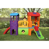MYTS Kids Outdoor Playhouse With Slides And Platform