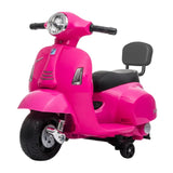 MYTS Kids Vespa Licensed Electric Ride-On Scooter With Lights And Music 6V - Pink