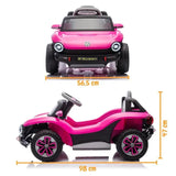 MYTS Girl's Volkswagen Licensed E-Buggy Ride-On Car 12V - Pink