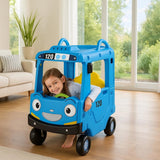 MYTS Tayo Ride-On School Bus With Open Rooftop - Blue