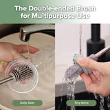 Haakaa Silicone Double-Ended Bottle Brush - Suva Grey