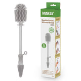 Haakaa Silicone Double-Ended Bottle Brush - Suva Grey