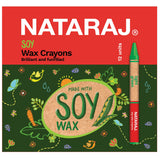 Nataraj Soy Wax Crayons 12 Colours