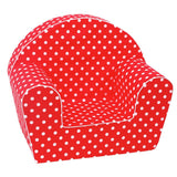 Delsit Arm Chair - Red with White Spots