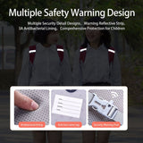 Nohoo Preppy Spine Protection School Backpack For 0 - 5 Grade Primary Students - Red