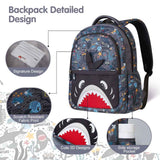 Nohoo Kids Shark 16Inch School Bag - Grey
