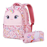 Nohoo Kids Unicorn 16Inch School Bag with Pencil Case Combo Set - Pink
