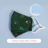 Nohoo Kids Dinosaur Re-usable Face Mask - Green