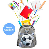 Nova Kids 3D Soccer School Bag - Grey