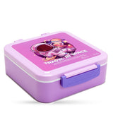 Nova Kids Astronaut 3 Compartment Bento Lunch Box ith Spoon, Fork And Stainless Steel Gravy Box - Purple