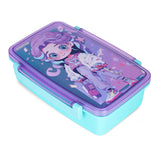 Nova Kids Cute Girl Bento Lunch Box with Spoon & Fork - Pink